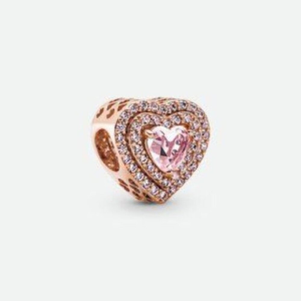 Pandora Sparkling Levelled Heart Charm